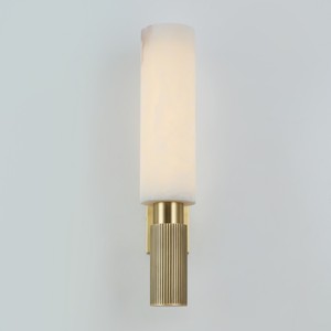 Custom Factory Wholesale Nordic Living Room Copper Alabaster Wall Lamp Light Modern Creative Bedroom <b>Bed</b> Aisle Corridor Light - Product Image 1