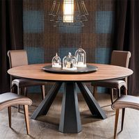 Nouveau design moderne, cuisine d'hôtel simple, table à manger en bois massif 10 places