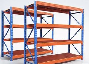Étagères à palettes robustes en acier au carbone bleu, revêtement en poudre, cadre principal et secondaire, capacité 500 kg, assemblage par vis avec barre de support pour palettes - Product Image 5