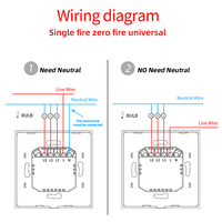 Interruptor de Luz Inteligente Inalámbrico LangYeao Tuya Zigbee, Control por Voz con Google Home y Alexa, Sin Neutro, Sin Capacitor