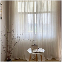 Voilages texturés effet lin froissé couleur unie de qualité supérieure, draperies en gaze de faux lin Wabi-Sabi écologiques occultantes sur mesure