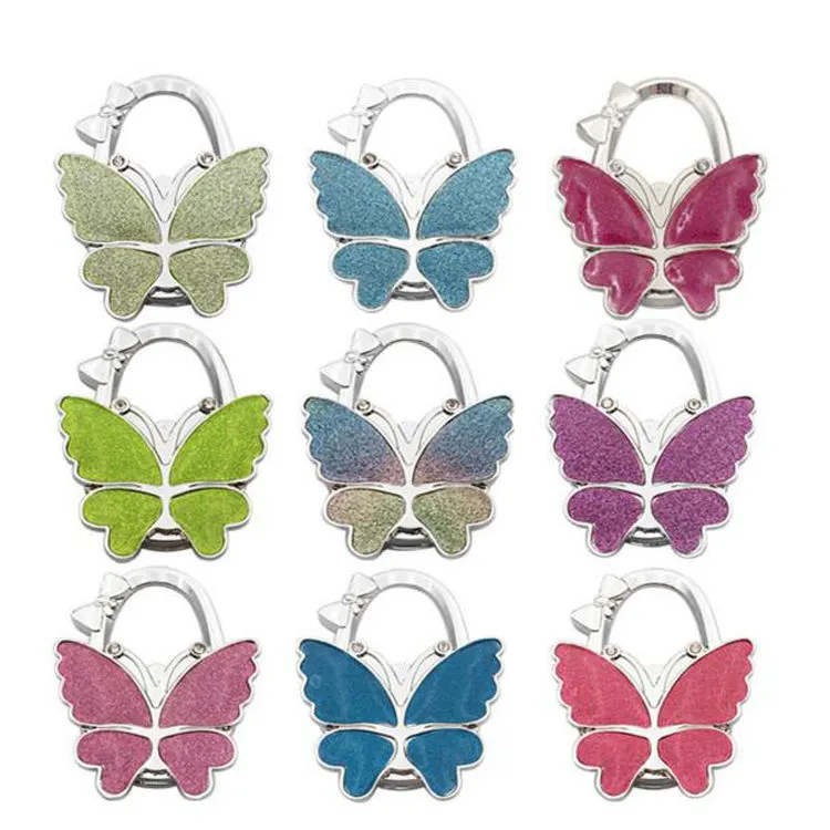 Beautiful butterfly bag purse hook handbag hanger holder,ladies bag hanger