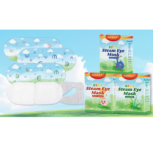 Masque chauffant pour les yeux HODAF pour enfants, personnalisation OEM, parfum de <span class=keywords><strong>myrtille</strong></span>, libération stable 40 ℃   Masque oculaire chauffant pour la fatigue oculaire, lot de 10 pièces - Product Image 3