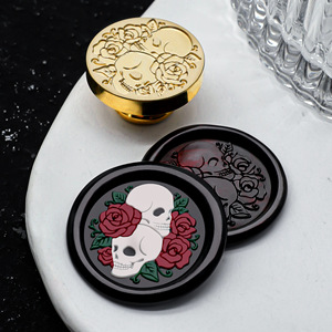 Thiết Kế Mới Tối Loạt Sáp Con Dấu Đầu Bí Ẩn Retro Sáp Con Dấu Đầu Đồng Cho Minh Họa Cuốn Sổ Tay Bộ Sưu Tập - Product Image 3