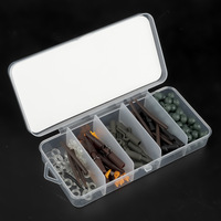 TG 125 pièces/kit Kit de montage de pêche à la carpe européenne avec manchons anti-emmêlement, émerillons et accessoires pour la pêche à la carpe européenne