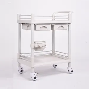 2024년 신형 ABS 재질 의료 약품 트롤리 기능성 구조 카트 병원 응급 의약품 트롤리 (병원용) - Product Image 1
