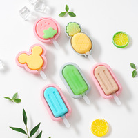 Eco Matériel Maison Popsicle BRICOLAGE Type Glace Pop Facile Crème Mini Crème Glacée Bar Silicone Gâteau À La Crème Glacée Moule Avec Couvercle