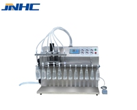 Machine de remplissage semi-automatique à 6 têtes pour sachets de liquides (boissons, détergents), avec composant moteur à pression d'air
