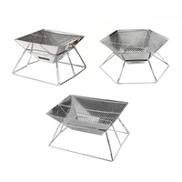 Poêle à bois de style coréen, portable, coupe-vent, pour barbecue au charbon de bois, usage intérieur/extérieur, domestique et commercial, en acier inoxydable épaissi
