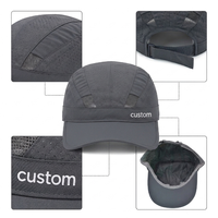 Gorra de siete paneles al por mayor 2026, ligera, sin estructura, tipo campamento, con logotipo personalizado bordado, paneles laterales de malla transpirable, proveedor de fábrica