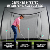 Fabricant OEM/ODM : Entraîneur de golf avec base en tube d'acier 10.5x8x8.5ft, tige en fibre de verre et filet en PE pour l'entraînement au swing et au chipping