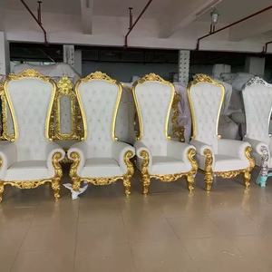 Silla de Trono Real de Lujo, Silla Dorada para Bodas, para Novios - Product Image 5