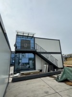 Maison conteneur préfabriquée à deux étages de 40 pieds pour chantier de construction, facile à assembler, appartement conteneur 2 chambres