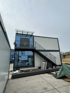 Casa Contenedor Prefabricada de Dos Pisos de 40 pies <span class=keywords><strong>para</strong></span> Obras de Construcción, Fácil de Ensamblar, <span class=keywords><strong>Apartamento</strong></span> de 2 Dormitorios - Product Image 3