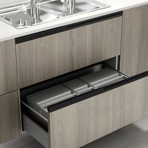 Poignée invisible en alliage d'aluminium moderne en forme de U pour armoires et placards de chambre à coucher, cuisine et salle de bain - Conception intégrée à fentes - Product Image 2