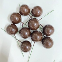 Boules de mousse dorées 2.5cm 10 pièces, Toppers de gâteaux pour fête d'anniversaire, mariage, fausses boules