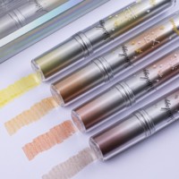 12 stylos fluorescents zodiaque Oblique brillant cristal de glace acrylique marqueurs à paillettes surligneurs ensemble pour cadeaux de noël/anniversaire