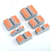 Connecteurs rapides enfichables 4 en 4 sorties LT-2604D-4 Écrou de levier électrique Connecteurs compacts pour fils enfichables