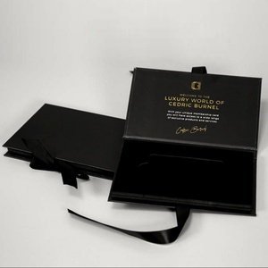 Boîte à cartes en carton, fabricant de cartes-cadeaux, emballage de luxe personnalisé, boîte cadeau pour carte de crédit VIP noire, boîte cadeau pour carte de membre - Product Image 3