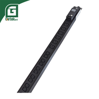GETEKnet OEM ODM 16A 110V Bloc de distribution d'alimentation (PDU) pour armoire basse tension, 6 prises, protection contre les surtensions, avec prises US USA EU