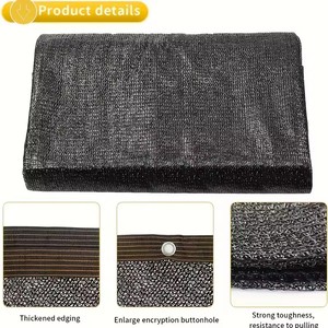 1pc Couverture de piscine en filet anti-vent 100% polyester, tissu maillé, protection extérieure toutes saisons pour piscines enterrées - Product Image 2