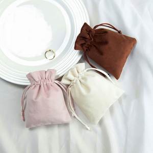Wholesale Logo Print Suede Luxury Gift <b>Drawstring</b> <b>Makeup</b> Pouch Dust <b>Bag</b> Soft Jewelry Perfume Bottle Package - Product Image 2