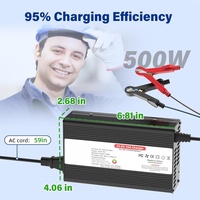 Chargeur de batterie 500W avec ventilateur de refroidissement pour batteries lithium-ion, LiFePO4, LFP, plomb-acide (SLA) 12V, 24V, 36V, 48V, 60V, 72V, 5A-20A