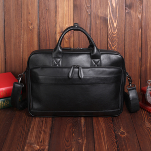 Sac pour <span class=keywords><strong>ordinateur</strong></span> portable <span class=keywords><strong>en</strong></span> <span class=keywords><strong>cuir</strong></span> pleine fleur véritable vintage 15,6 pouces, sac à bandoulière Aslant pour <span class=keywords><strong>homme</strong></span>, usage professionnel, marron clair - Product Image 2