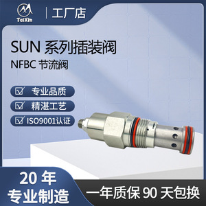 Vanne à cartouche TaiXin Série Sun NFBC, vanne de régulation de débit 1 entrée, pression maximale 315 bars - Product Image 1