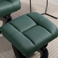 Fauteuil inclinable pivotant en cuir moderne de luxe avec massage et repose-pieds, personnalisable pour la maison ou le bureau