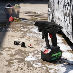 Idropulitrice ad Alta Pressione 24v/48v per Auto, Pulitore a Vapore e Asciugatore ad Aria per Casa e Auto, Lavaggio a Getto con Batteria - Product Image 1