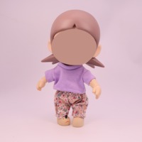 Vêtements de poupée de dessin animé, costume mignon à manches courtes, accessoires de déguisement pour jouets, thème animal et nature, fête de Noël unisexe