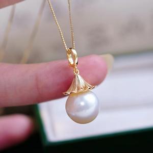 DIY Simple Style S925 Silver Pendant with 10-13mm Round Beads Empty Holder <b>Concealer</b> Necklace Accessory 31166 - Product Image 3