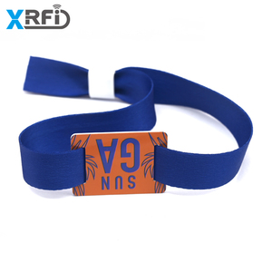 LOGO personnalisé, événement du Festival actif, RFID, NFC, Bracelet en tissu tissé avec <span class=keywords><strong>Code</strong></span> QR - Product Image 6