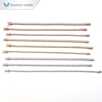 Bracelet tennis Tianyu Gems en argent 925, moissanite ronde sertie en canal, plaqué or blanc classique, bijoux de mariage