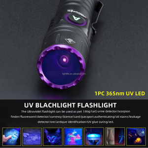 Linterna UV Recargable Zoom 365/395nm, Luz Negra para Detectar Orina de Mascotas, Tinea en Gatos y Perros, Escorpiones y Dinero Falso - Product Image 3