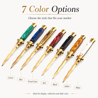 Couteau pliant italien Stiltto, lame ondulée en acier inoxydable 440, manche en résine, 7 couleurs, couteau de poche, collection cadeau, vente en gros OEM