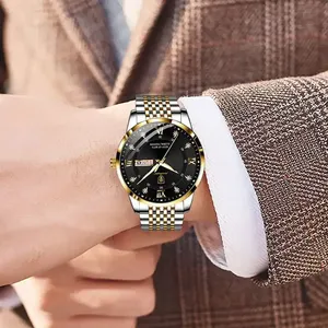 POEDAGAR 836 <span class=keywords><strong>Montre</strong></span> Quartz Mode <span class=keywords><strong>Homme</strong></span> Qualité Supérieure <span class=keywords><strong>Luxe</strong></span> Affaires Décontracté Étanche Lumineuse Date Originale <span class=keywords><strong>Montre</strong></span>-Bracelet pour <span class=keywords><strong>Homme</strong></span> - Product Image 5