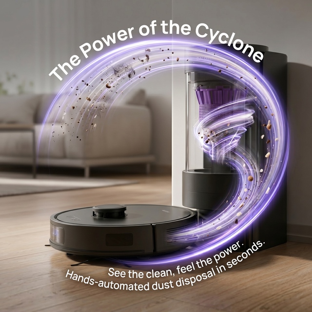 LDS Laser Robot Vacuum Cleaner PT20-C800 18000Pa Self Empty Base Smart Mapping Obstacle Avoidance Pet Hair Floor