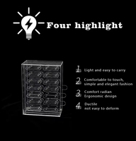 Présentoir de cartes d'échantillons d'ongles en acrylique, support de présentation de bureau pour accessoires de nail art, idéal pour salons de beauté, studios de manucure et merchandising en magasin.
