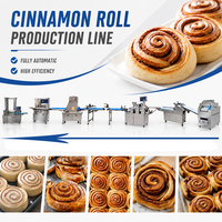 Machine à faire des rouleaux de cannelle LONGYU à haute efficacité, équipement de boulangerie automatique, ligne de production de brioches à la cannelle, machine 380V