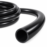 Tuyau en vinyle de 5/8 pouce de diamètre intérieur, 50 pieds, flexible, en PVC noir, pour l'irrigation des jardins, le transfert d'eau, les étangs, les fontaines, les pompes d'aquarium, le drainage