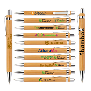 Bolígrafos de Bambú con Logotipo Personalizado a Precio de Fábrica, Bolígrafos de Madera de 4 Colores Verdes para Regalo Empresarial, Escolar, de Metal, Plástico, para la Industria Automotriz - Product Image 5