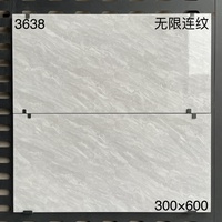 Carrelage mural en céramique brillant, texture pierre blanc-gris, 8 mm, 300x600 mm, antibactérien, résistant à l'usure, pour une utilisation intérieure moderne, cuisines