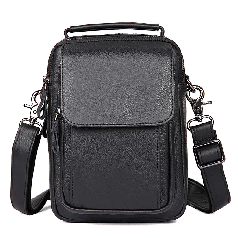 Small Leather Shoulder Bag Male Crossbody Genuine Leather 100% Cowskin Men Bags Sling Bags For Phone Wallet