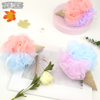Spons mandi anak-anak, spons mandi kerucut es krim Loofah untuk anak-anak Spa mandi