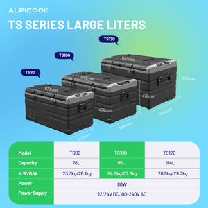 Réfrigérateur-congélateur de voiture Alpicool TS100 100L, compresseur de <span class=keywords><strong>camping</strong></span>-<span class=keywords><strong>car</strong></span> 12v 24v avec compresseur Secop - Product Image 4