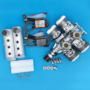 Động cơ xăng DLE 120CC DLE120 T4, bốn xi-lanh, hai thì, xả khí bên, làm mát bằng không khí tự nhiên, 12hp/7500 vòng/phút, phụ kiện máy bay không người lái - Product Image 2