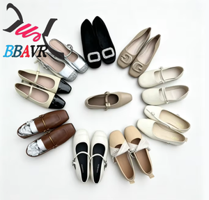 Chaussures plates pour femmes pas chères, style ballerine, dessus en PU, semelle extérieure en caoutchouc, fabrication chinoise, style africain, stock usine - Product Image 1