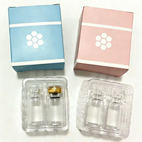 Boîte d'emballage de peptides personnalisée, recyclable et écologique, pour flacons de peptides, simple ou double présentoir, vente en gros
